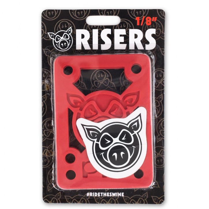 PIG PILES 1/8&quot HARD RISERS RED