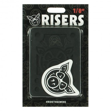 PIG PILES 1/8&quot HARD RISERS BLACK