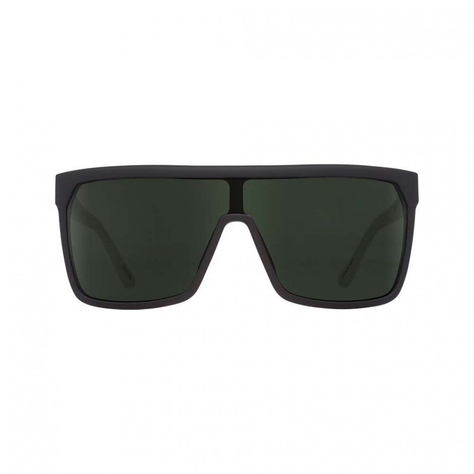 SPY FLYNN SUNGLASSES MATTE EBONY/IVORY HAPPY GRAY GREEN