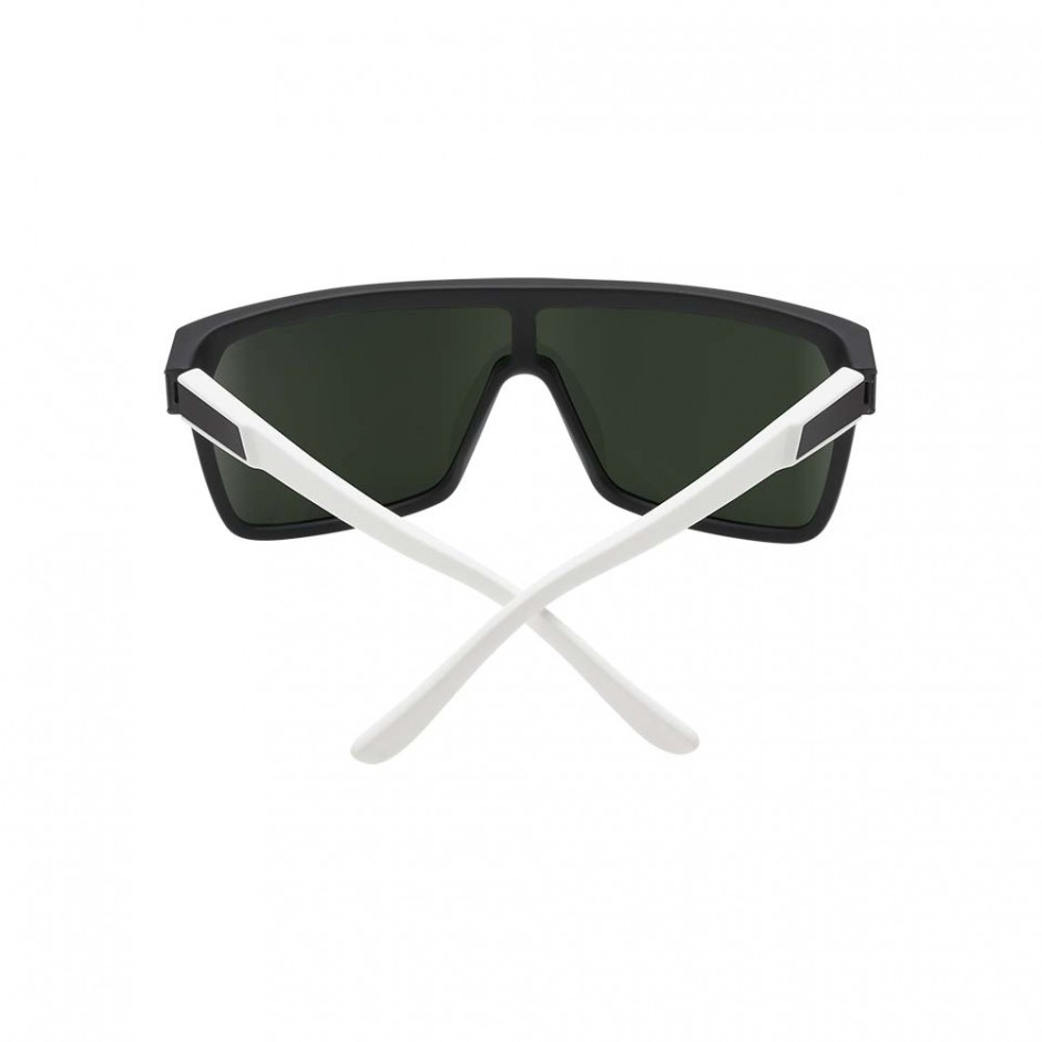 SPY FLYNN SUNGLASSES MATTE EBONY/IVORY HAPPY GRAY GREEN