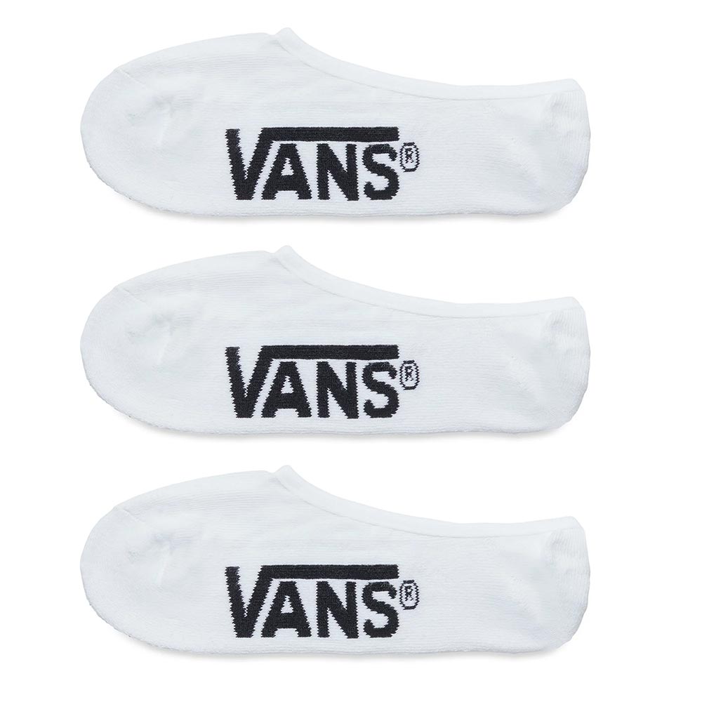 VANS CLASSIC SUPER NO SHOW 3PACK SOCKS WHITE