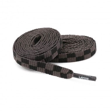 VANS LACES 36&quot BLACK-CHARCOAL CHECKERBOARD