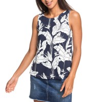 ROXY FINE WITH YOU PRINTED TANK TOP MOOD INDIGO FLYING FLOWERS