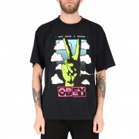 OBEY GIVE PEACE A CHANCE HW CLASSIC BOX TEE OFF BLACK