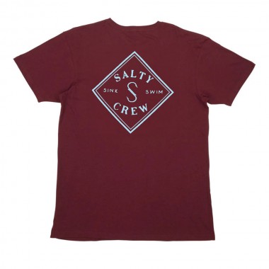 SALTY CREW TIPPET TEE BURGUNDY