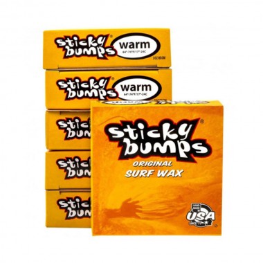 STICKY BUMPS ORIGINAL SURF WAX WARM 17C TO 24C ORANGE