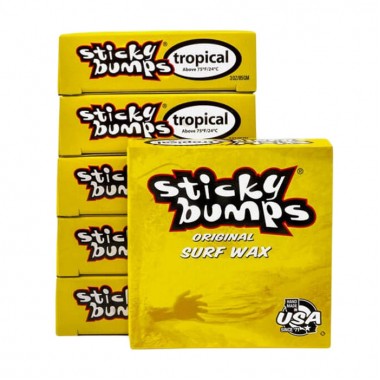 STICKY BUMPS ORIGINAL SURF WAX TROPICAL ABOVE 24C