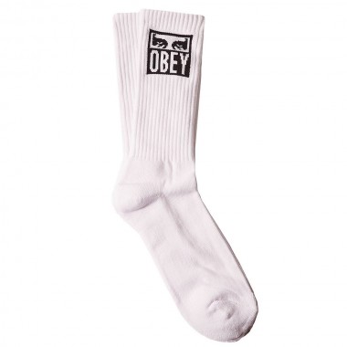 OBEY EYES ICON SOCKS WHITE