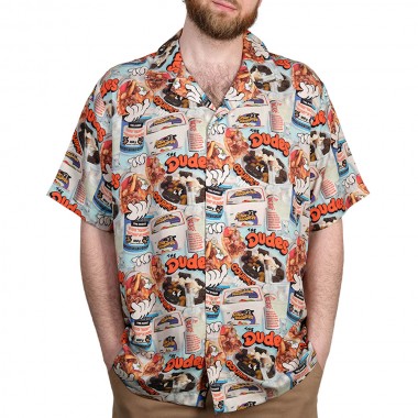 THE DUDES MEZZE HAWAIIAN SHIRT CREME