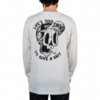 THE DUDES TOO SHORT SMOKES LONGSLEEVE T-SHIRT OFF-WHITE