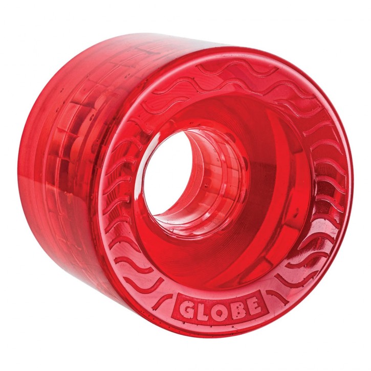 GLOBE RETRO FLEX CRUISER WHEELS CLEAR/RED 58mm