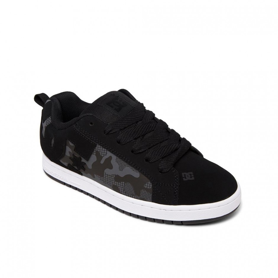 DC COURT GRAFFIK SHOES BLACK/CAMO PRINT