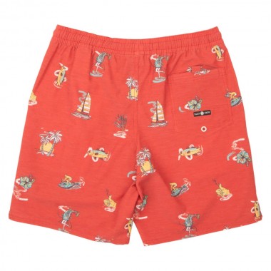 SALTY CREW ISLAND DAZE ELASTIC BOARDSHORT RED