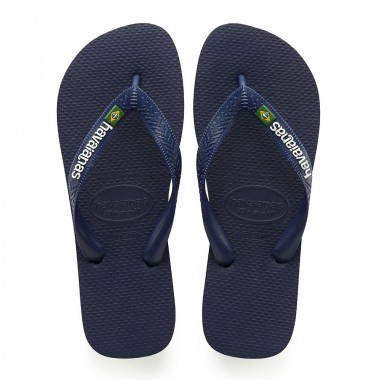 HAVAIANAS BRASIL LOGO SANDALS NAVY BLUE