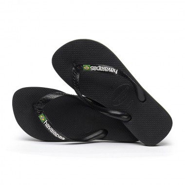 HAVAIANAS BRASIL LOGO SANDALS BLACK/BLACK