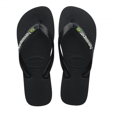 HAVAIANAS BRASIL LOGO SANDALS BLACK/BLACK