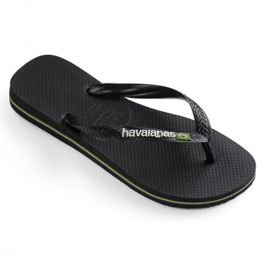 HAVAIANAS BRASIL LOGO SANDALS BLACK/BLACK