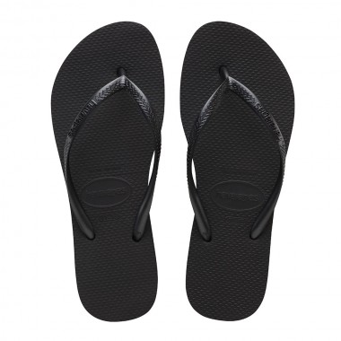 HAVAIANAS SLIM FLATFORM SANDALS BLACK