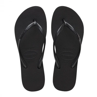 HAVAIANAS SLIM FLATFORM SANDALS BLACK
