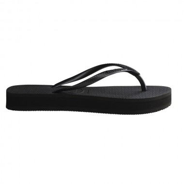 HAVAIANAS SLIM FLATFORM SANDALS BLACK