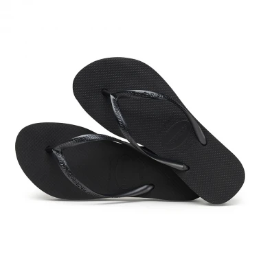 HAVAIANAS SLIM FLATFORM SANDALS BLACK