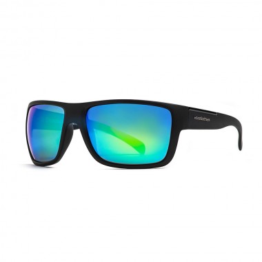 HORSEFEATHERS ZENITH SUNGLASSES MATT BLACK/MIRROR GREEN