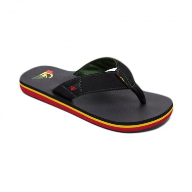 QUIKSILVER MOLOKAI ABYSS YOUTH SANDALS GREEN/BLACK/GREEN