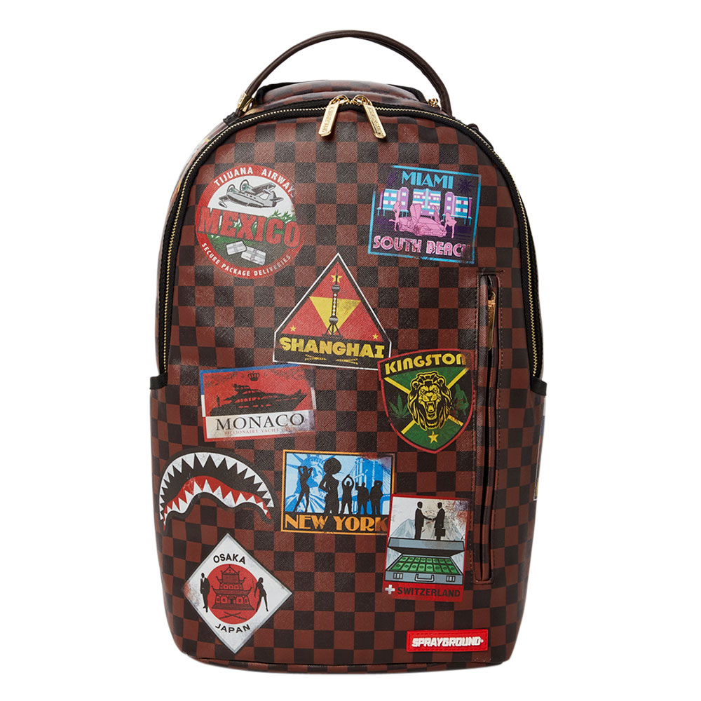 sprayground travel patches backpack