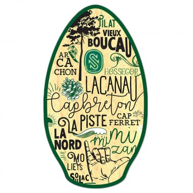 SKIM ONE LANDES WOODEN SKIMBOARD 41 FOREST GREEN