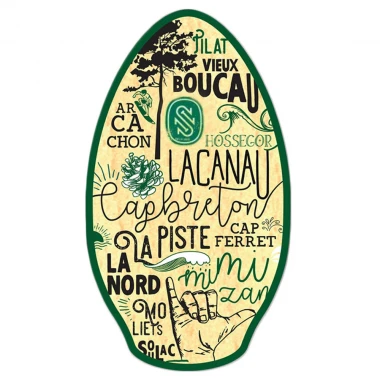 SKIM ONE LANDES WOODEN SKIMBOARD 41 FOREST GREEN