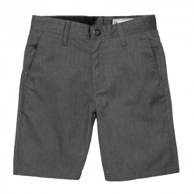 VOLCOM FRICKIN CHINO KIDS SHORTS CHARCOAL HEATHER