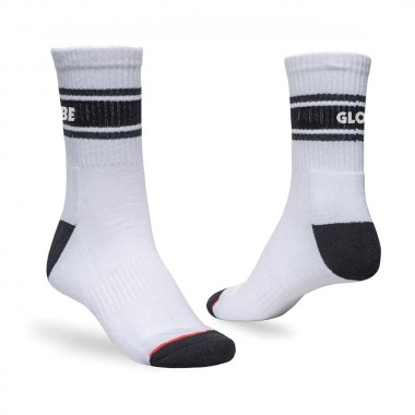 GLOBE TRIPLE STRIPE CREW SOCK 5 PACK ASSORTED