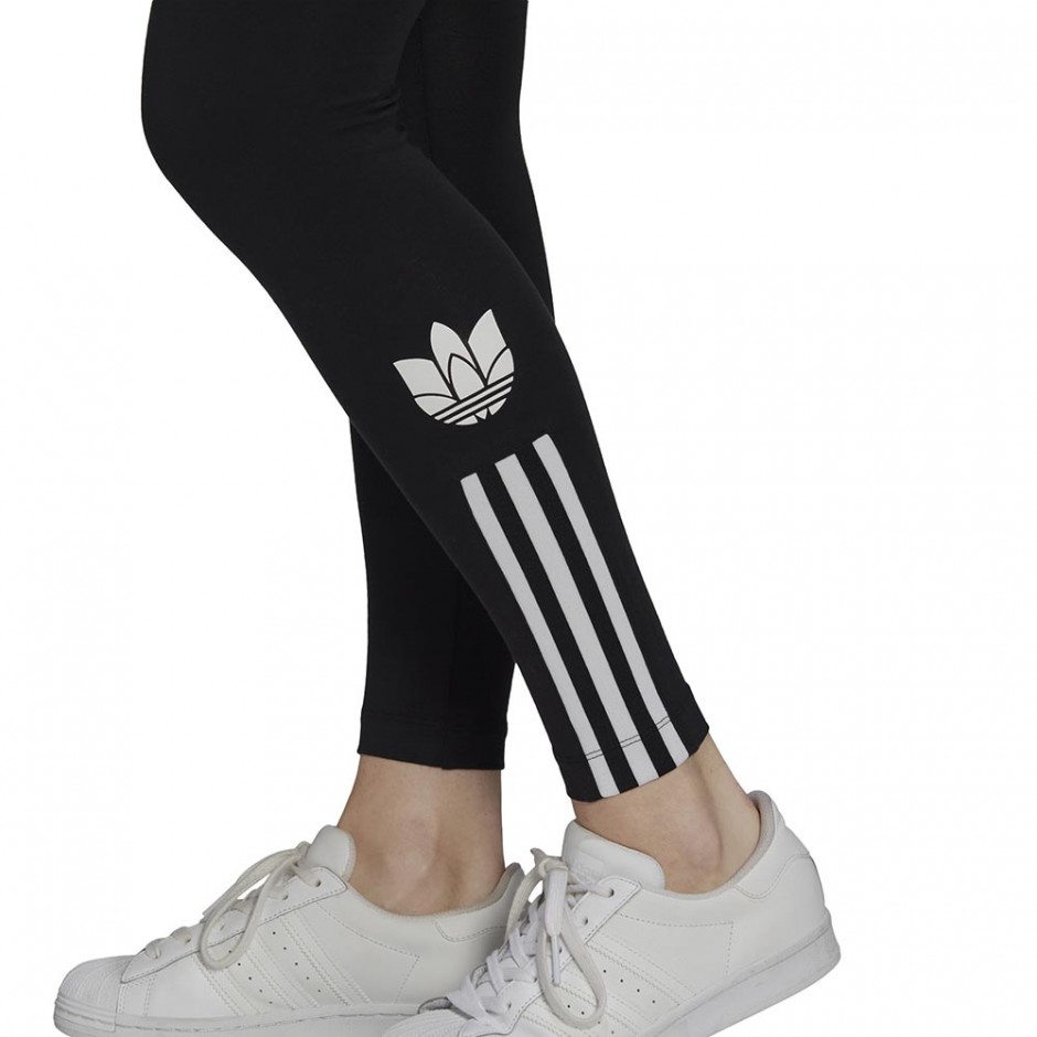 ADIDAS ADICOLOR 3D TREFOIL HIGH-WAISTED TIGHTS BLACK