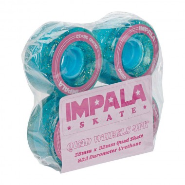 IMPALA REPLACEMENT WHEELS 4PK HOLOGRAPHIC GLITTER 58mm
