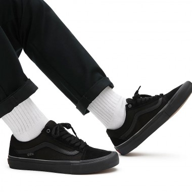 VANS SKATE OLD SKOOL SHOES BLACK/BLACK