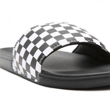 VANS LA COSTA SLIDE-ON SLIDES (CHECKERBOARD) TRUWHT/BLACK