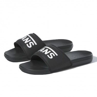 VANS LA COSTA SLIDE-ON SLIDES BLACK