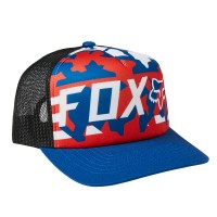 FOX RED WHITE AND TRUE SB HAT ROYAL BLUE