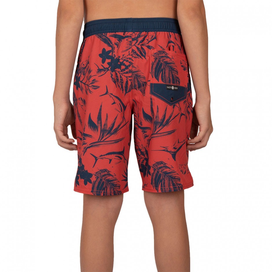 SALTY CREW ISLAND DAYS BOYS ELASTIC NEO CORAL