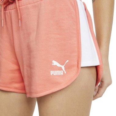 PUMA ICONIC T7 W SHORTS PEACH PINK