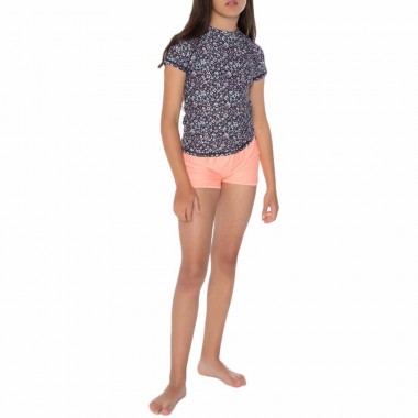 PROTEST PRTFLEURI KIDS SS RASHGUARD TRUE BLACK