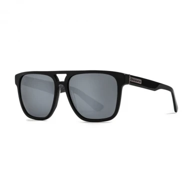 HORSEFEATHERS TRIGGER SUNGLASSES MATT BLACK/MIRROR WHITE