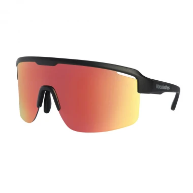 HORSEFEATHERS SCORPIO SUNGLASSES MATT BLACK/MIRROR RED