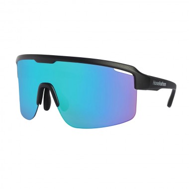 HORSEFEATHERS SCORPIO SUNGLASSES MATT BLACK/MIRROR GREEN