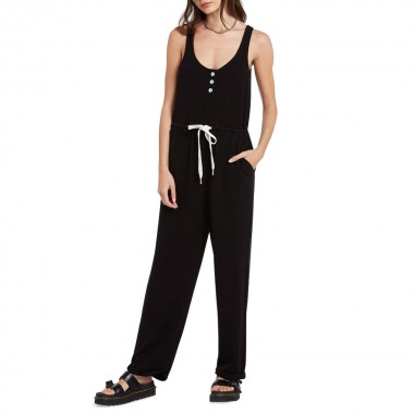 VOLCOM LIL FLEECE ROMPER BLACK