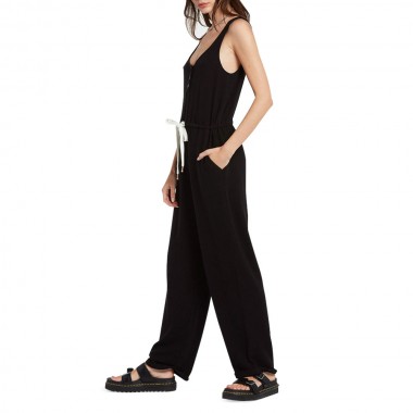 VOLCOM LIL FLEECE ROMPER BLACK