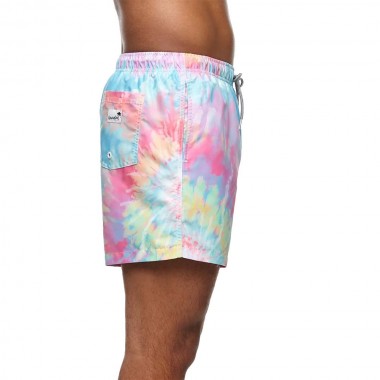 BOARDIES MID SWIM SHORTS SPIRAL TIE DYE