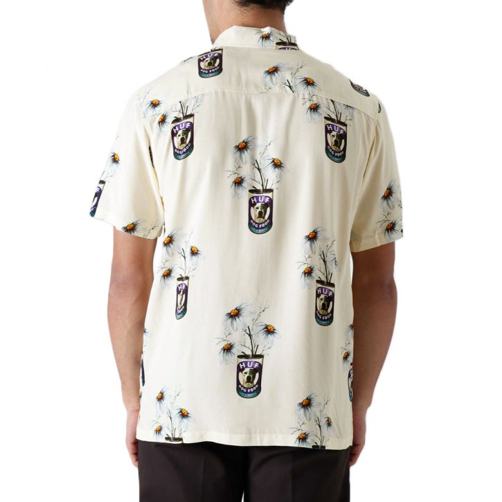 HUF CANNED RESORT S/S SHIRT OFF WHITE