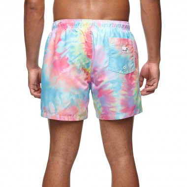 BOARDIES MID SWIM SHORTS SPIRAL TIE DYE