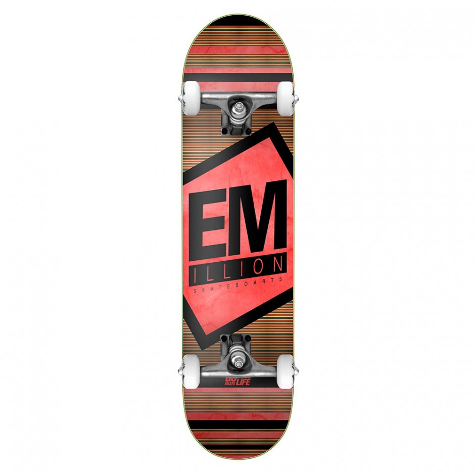 EMILLION PRIME LOGO COMPLETE SKATE RED 8.0